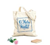 AILOONG Polyester Cotton Shopping Bags 340g/m² thick fabric O Holy Night Inspirational Quotes Reusable