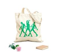 AILOONG Polyester Cotton Shopping Bags 340g/m² thick fabric Silhouette Group Of Male Dancer Concept Reusable
