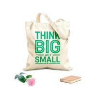 AILOONG Polyester Cotton Shopping Bags 340g/m² thick fabric Small Actions Toward Big Dreams G Start Today Reusable