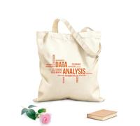 AILOONG Polyester Cotton Shopping Bags 340g/m² thick fabric Word Cloud Data Analysis Reusable