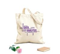 AILOONG Polyester Cotton Shopping Bags 340g/m² thick fabric Word Cloud Data Analysis Reusable