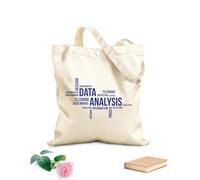 AILOONG Polyester Cotton Shopping Bags 340g/m² thick fabric Word Cloud Data Analysis Reusable