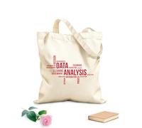 AILOONG Polyester Cotton Shopping Bags 340g/m² thick fabric Word Cloud Data Analysis Reusable