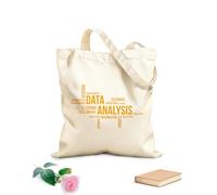 AILOONG Polyester Cotton Shopping Bags 340g/m² thick fabric Word Cloud Data Analysis Reusable