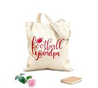 AILOONG Polyester Cotton Shopping Bags Football Grandpa 340g/m² thick fabric Reusable