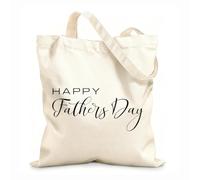 AILOONG Polyester Cotton Shopping Bags Happy Fathers Day Quotes Lettering Inspirational 12 oz thick fabric Reusable 25x30cm Small