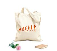 AILOONG Polyester Cotton Shopping Bags Human Evolution From Ape To Man 340g/m² thick fabric Reusable