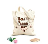 AILOONG Polyester Cotton Shopping Bags Inspirational And Motivational Quotes 340g/m² thick fabric Reusable