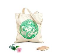AILOONG Polyester Cotton Shopping Bags Jesus God Embracing The Earth Engraving 340g/m² thick fabric Reusable
