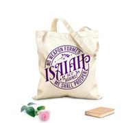 AILOONG Polyester Cotton Shopping Bags No Weapon Formed Against Me Shall Prosper 340g/m² thick fabric Reusable