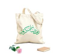 AILOONG Polyester Cotton Shopping Bags Ramadan Kareem Ramadhan Mubarak Calligraphy 340g/m² thick fabric Reusable