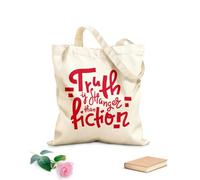 AILOONG Polyester Cotton Shopping Bags Truth Is Stranger Than Fiction 340g/m² thick fabric Reusable