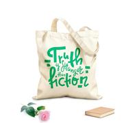 AILOONG Polyester Cotton Shopping Bags Truth Is Stranger Than Fiction 340g/m² thick fabric Reusable