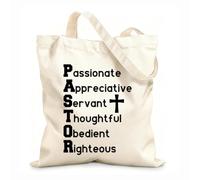 AILOONG Polyester Cotton Storage bags 12 oz thick fabric bible seminary graduate pastor appreciation Customizable slogan 25x30cm Small