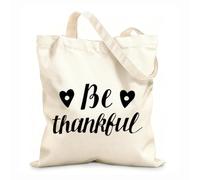 AILOONG Polyester Cotton Storage bags 12 oz thick fabric hand lettering christian quotes god bless Customizable slogan 31x36cm Medium