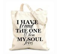 AILOONG Polyester Cotton Storage bags 12 oz thick fabric i have found one who my soul loves Customizable slogan 35x40cm Large