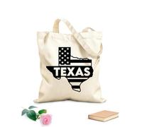 AILOONG Polyester Cotton Storage bags 12 oz thick fabric Texas State United States Of America Customizable slogan 25x30cm Small