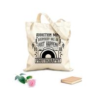 AILOONG Polyester Cotton Storage bags 12 oz thick fabric World Photography Day Customizable slogan 35x40cm Large