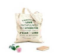 AILOONG Polyester Cotton Storage bags 340g/m² thick fabric bible verse from old testament Customizable slogan