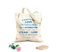 AILOONG Polyester Cotton Storage bags 340g/m² thick fabric bible verse from old testament Customizable slogan