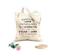AILOONG Polyester Cotton Storage bags 340g/m² thick fabric bible verse from old testament Customizable slogan