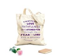 AILOONG Polyester Cotton Storage bags 340g/m² thick fabric bible verse from old testament Customizable slogan