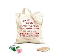 AILOONG Polyester Cotton Storage bags 340g/m² thick fabric bible verse from old testament Customizable slogan