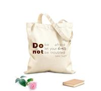 AILOONG Polyester Cotton Storage bags 340g/m² thick fabric biblical phrase from john gospel 1427 do Customizable slogan