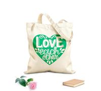 AILOONG Polyester Cotton Storage bags 340g/m² thick fabric hand lettering love each other on heart Customizable slogan