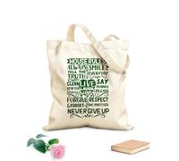 AILOONG Polyester Cotton Storage bags 340g/m² thick fabric hand lettering quote house rules with words live Customizable slogan