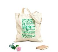 AILOONG Polyester Cotton Storage bags 340g/m² thick fabric hand lettering quote house rules with words live Customizable slogan