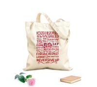 AILOONG Polyester Cotton Storage bags 340g/m² thick fabric hand lettering quote house rules with words live Customizable slogan