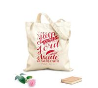 AILOONG Polyester Cotton Storage bags 340g/m² thick fabric hand lettering with bible verse my help comes from Customizable slogan