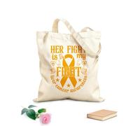 AILOONG Polyester Cotton Storage bags 340g/m² thick fabric Her Fight Is My Customizable slogan