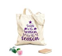 AILOONG Polyester Cotton Storage bags 340g/m² thick fabric jesus is the reason Customizable slogan