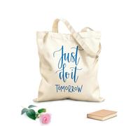AILOONG Polyester Cotton Storage bags 340g/m² thick fabric just do it tomorrow motivational Customizable slogan