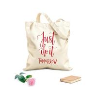 AILOONG Polyester Cotton Storage bags 340g/m² thick fabric just do it tomorrow motivational Customizable slogan