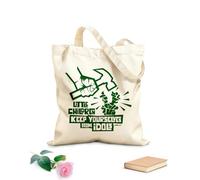 AILOONG Polyester Cotton Storage bags 340g/m² thick fabric keep yourselves from idols Customizable slogan