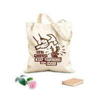 AILOONG Polyester Cotton Storage bags 340g/m² thick fabric keep yourselves from idols Customizable slogan