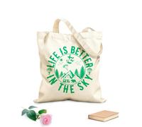 AILOONG Polyester Cotton Storage bags 340g/m² thick fabric Life Is Better In The Sky Customizable slogan