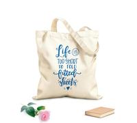 AILOONG Polyester Cotton Storage bags 340g/m² thick fabric life is too short too short to fold fitted sheets Customizable slogan