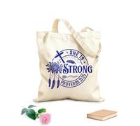 AILOONG Polyester Cotton Storage bags 340g/m² thick fabric she is strong proverbs gift jesus Customizable slogan