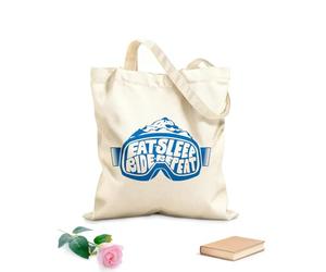 AILOONG Polyester Cotton Storage bags 340g/m² thick fabric Ski goggles eat sleep ride repeat Customizable slogan