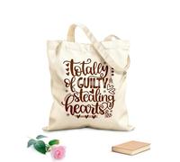 AILOONG Polyester Cotton Storage bags 340g/m² thick fabric totally guilty of stealing hearts valentine Customizable slogan