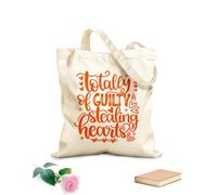 AILOONG Polyester Cotton Storage bags 340g/m² thick fabric totally guilty of stealing hearts valentine Customizable slogan