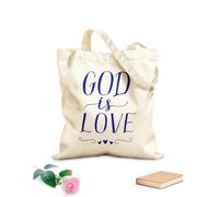 AILOONG Polyester Cotton Storage bags 4 hand lettering christian quotes god 340g/m² thick fabric Customizable slogan