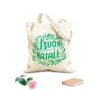 AILOONG Polyester Cotton Storage bags Buon Natale 340g/m² thick fabric Customizable slogan