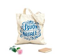 AILOONG Polyester Cotton Storage bags Buon Natale 340g/m² thick fabric Customizable slogan
