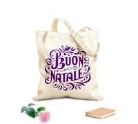 AILOONG Polyester Cotton Storage bags Buon Natale 340g/m² thick fabric Customizable slogan