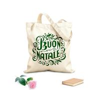 AILOONG Polyester Cotton Storage bags Buon Natale 340g/m² thick fabric Customizable slogan